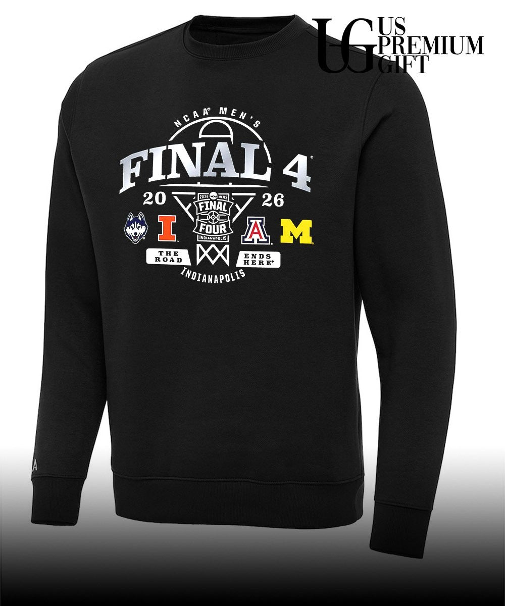 Final 4 2026 NCAA Men’s basketball 4 Team The Road Ends Here Indianapolis shirt