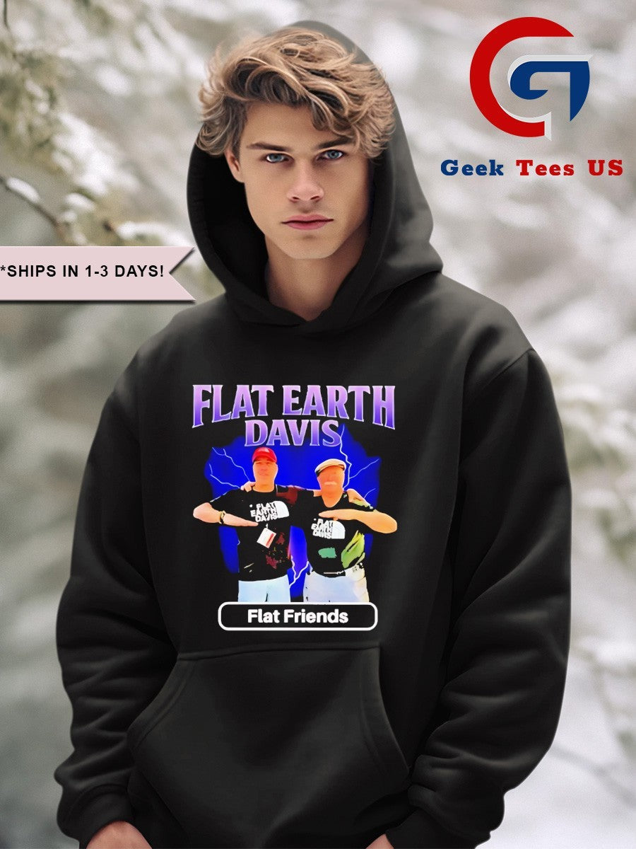 Flat Earth Davis Flat Friends shirt