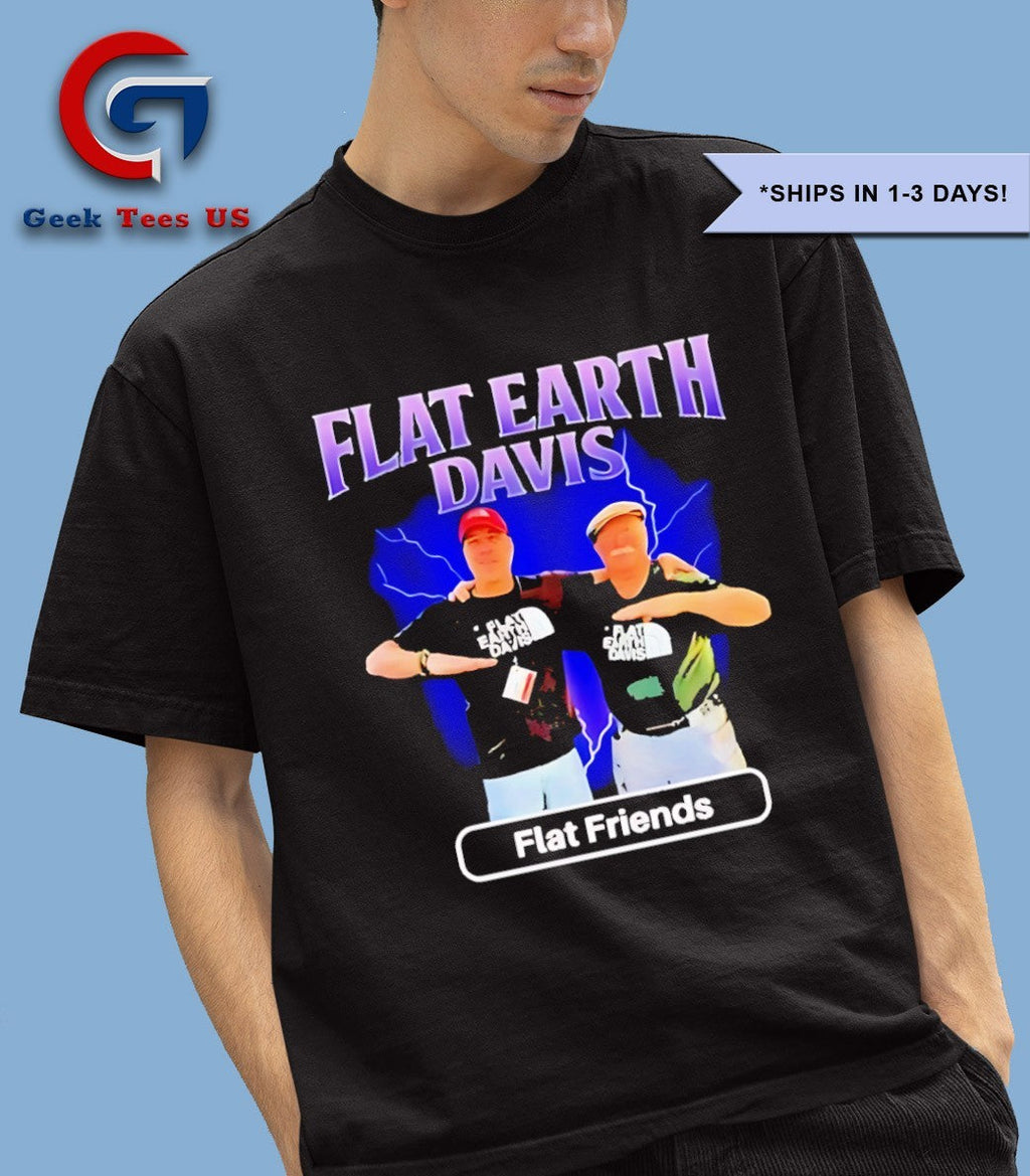 Flat Earth Davis Flat Friends shirt