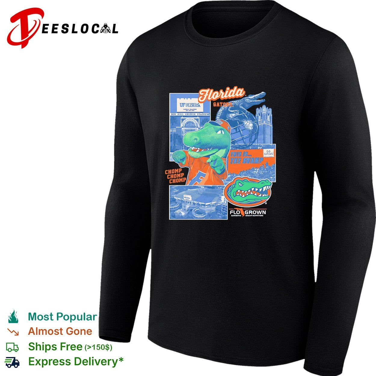 Florida Gators mascot chomp chomp chomp stadium shirt