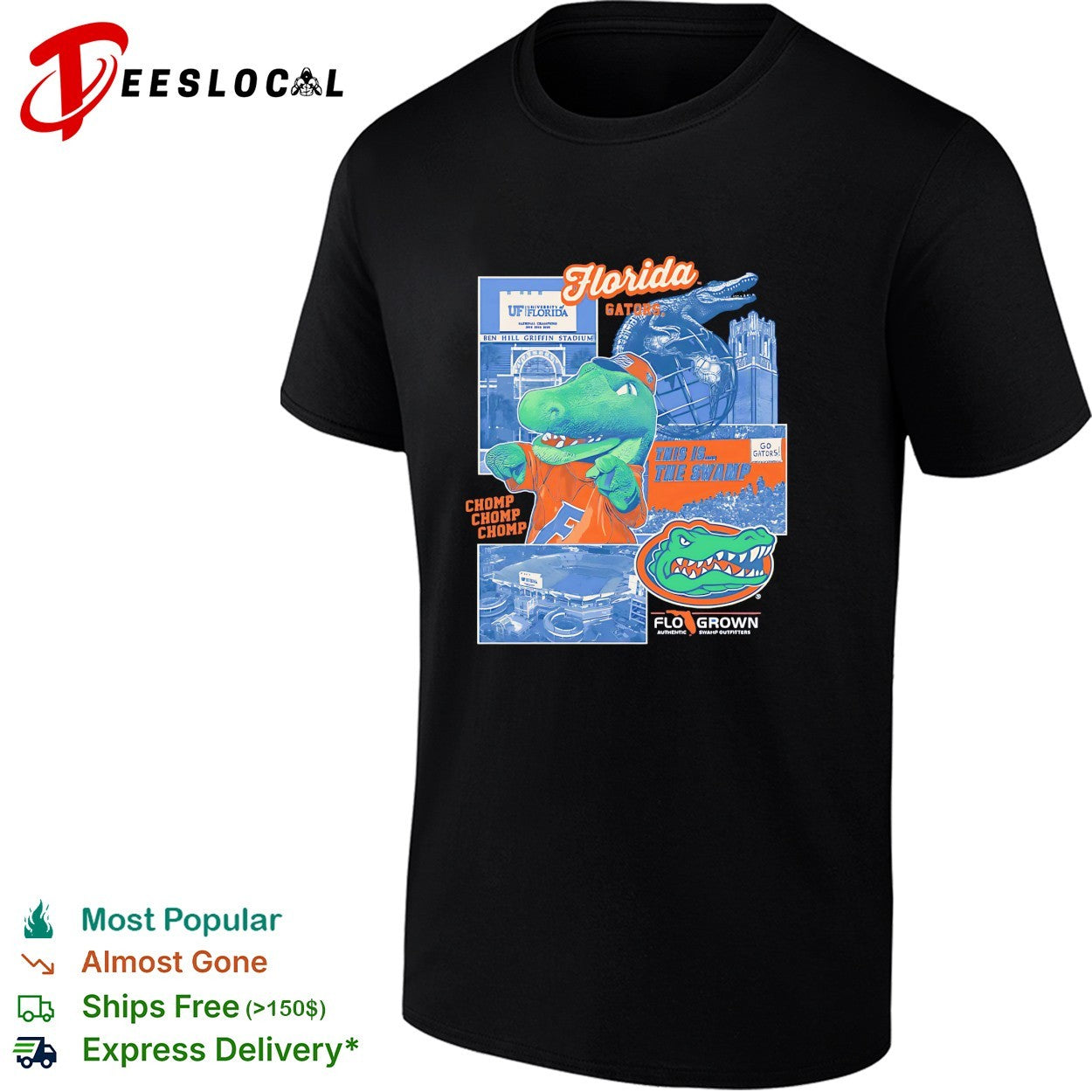 Florida Gators mascot chomp chomp chomp stadium shirt