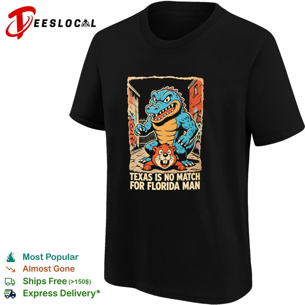 Florida Man vs Texas Alligator and Beaver Meme shirt