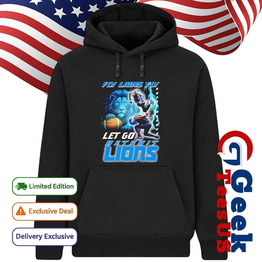 Fly Lions Fly Super Heroes Let Go Detroit Lions 2025 shirt