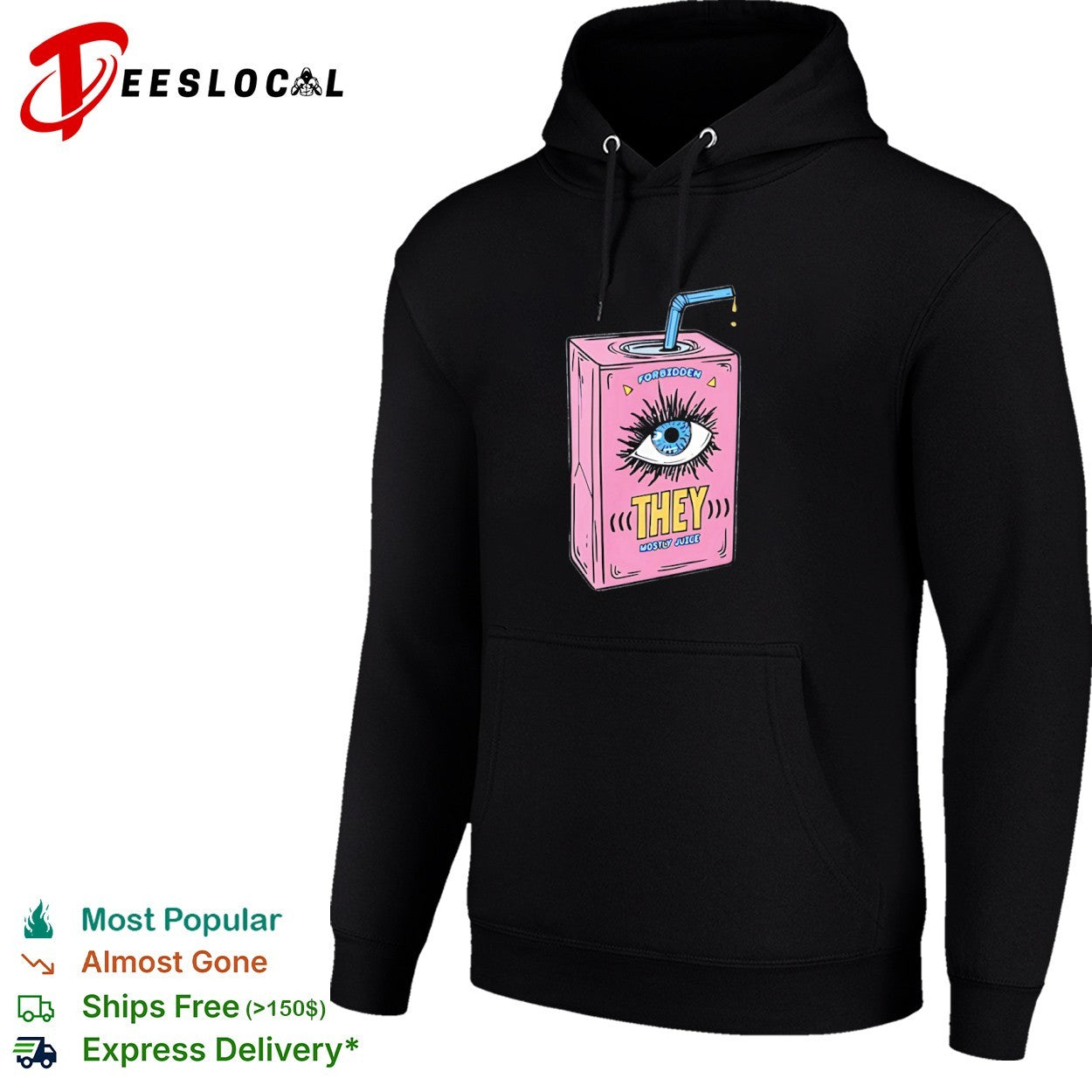 Forbidden They Mostly Juice Box eye illustration shirt
