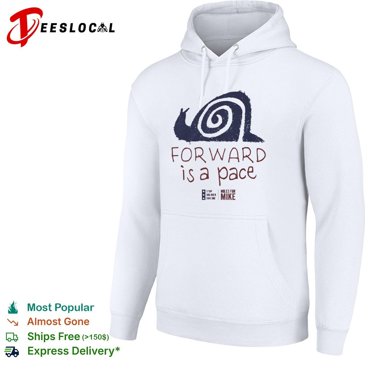 Forward is a pace Miles for Mike Stop Soldier Suicide snail motivational shirt
