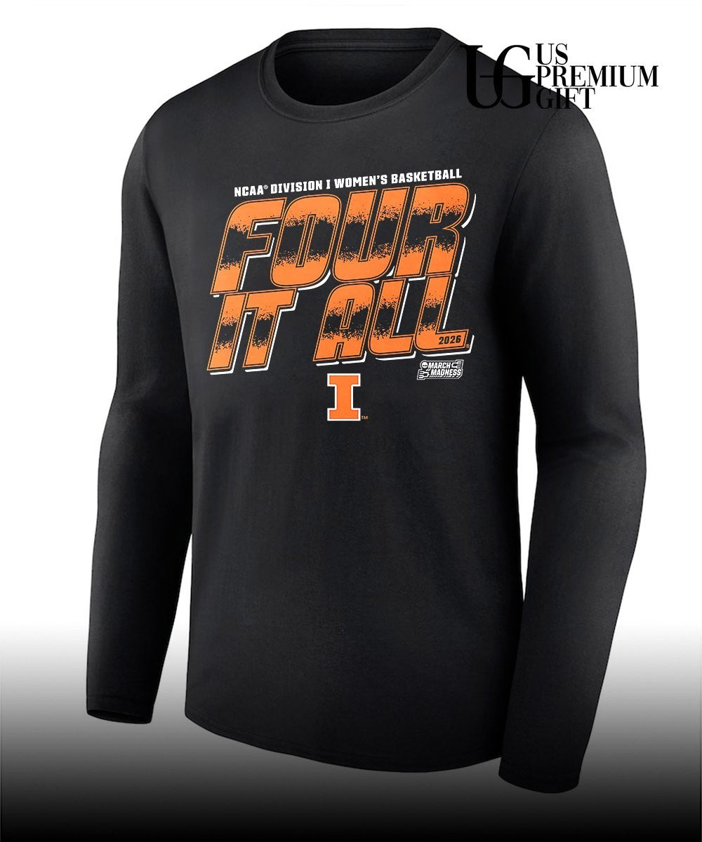 Four It All Illinois Fighting Illini NCAA D1 Women’s basketball shirt