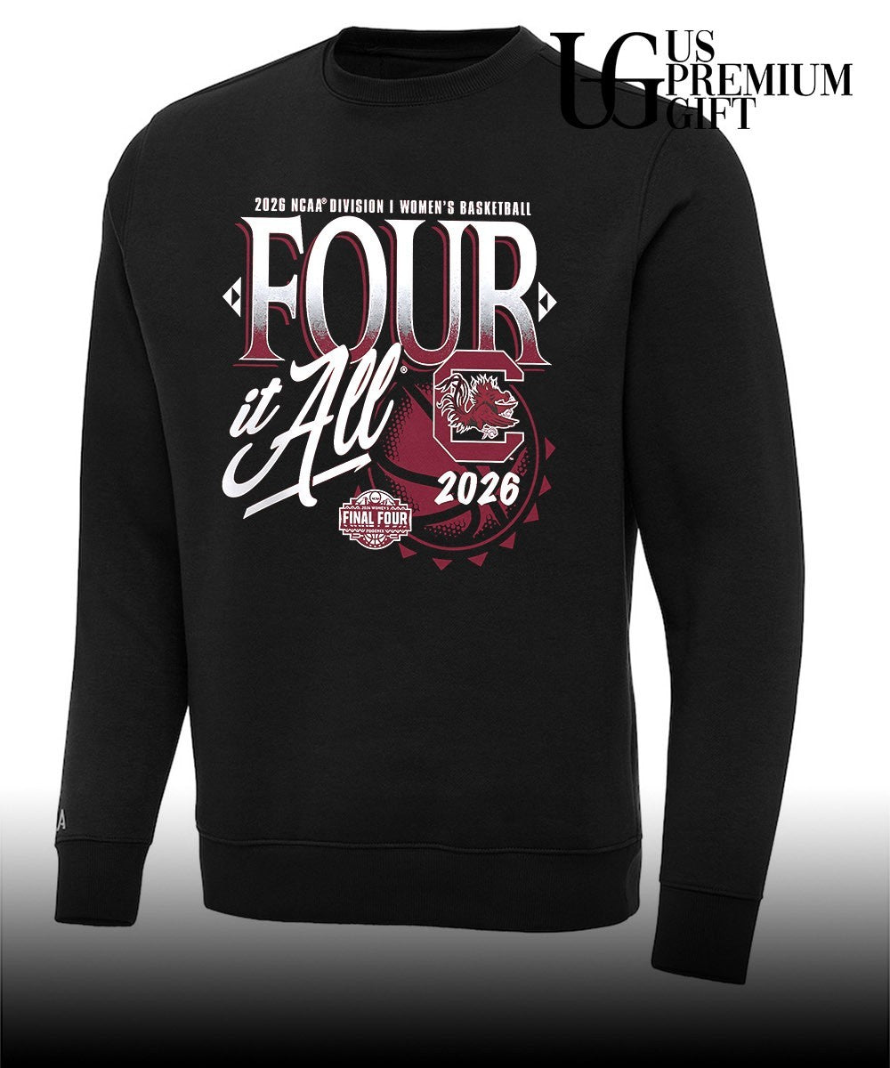 Four It All South Carolina Gamecocks Women’s 2026 NCAA Basketball Tournament March Madness Final Four shirt