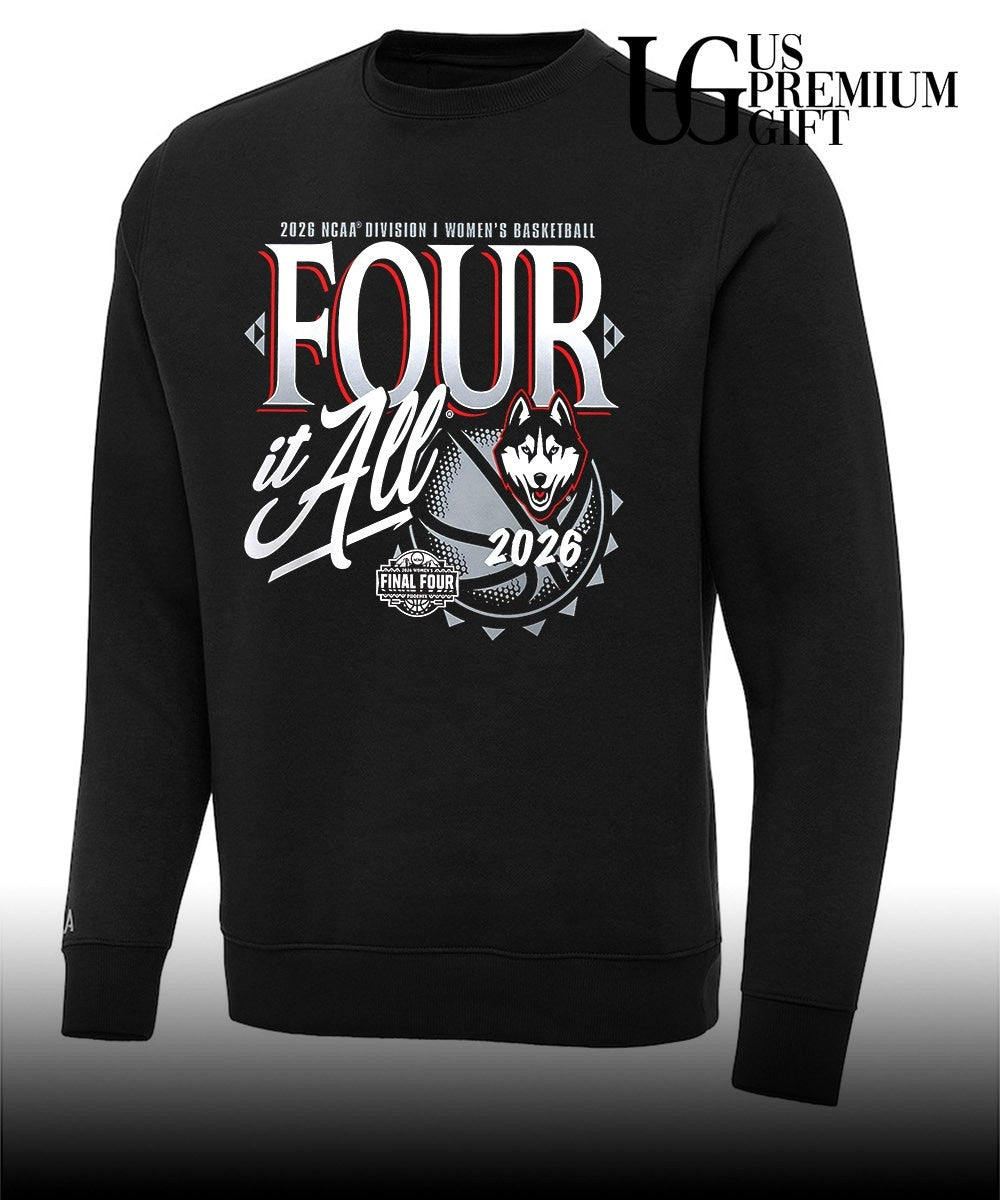 Four It All UConn Huskies 2026 NCAA Women’s Basketball Tournament March Madness Final Four Zone Move shirt