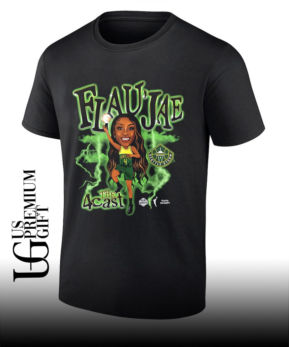 Four the Cast Flau’jae Johnson Seattle Storm WNBA Draft Playa Society shirt
