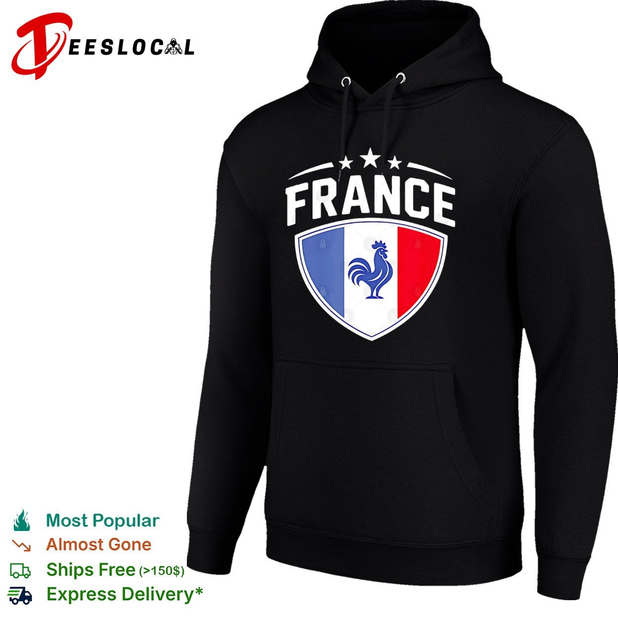 France National Soccer Team Rooster Shield Logo shirt