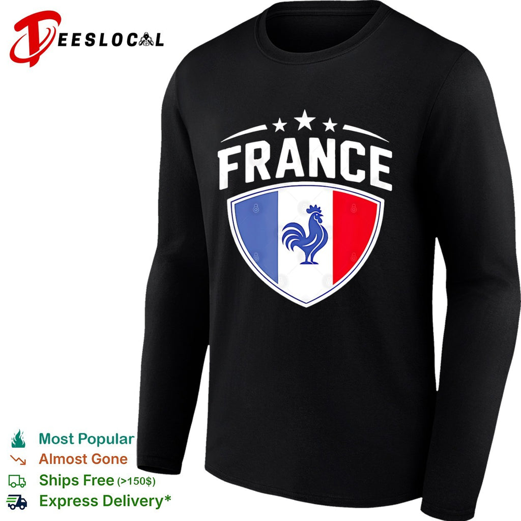 France National Soccer Team Rooster Shield Logo shirt