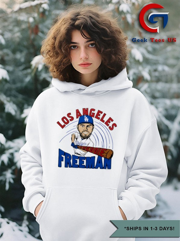 Freddie Freeman Los Angeles Dodgers basbeall 2025 swing caricature shirt