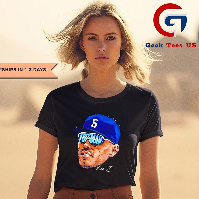 Freddie Freeman big face Los Angeles Dodgers MLB Baseball World Series 2025 signature shirt
