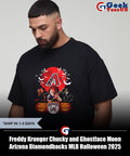 Freddy Krueger Chucky and Ghostface Moon Arizona Diamondbacks MLB Halloween 2025 shirt