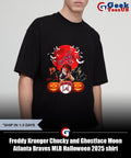 Freddy Krueger Chucky and Ghostface Moon Atlanta Braves MLB Halloween 2025 shirt