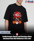 Freddy Krueger Chucky and Ghostface Moon Cincinnati Reds MLB Halloween 2025 shirt
