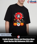 Freddy Krueger Chucky and Ghostface Moon Miami Marlins MLB Halloween 2025 shirt