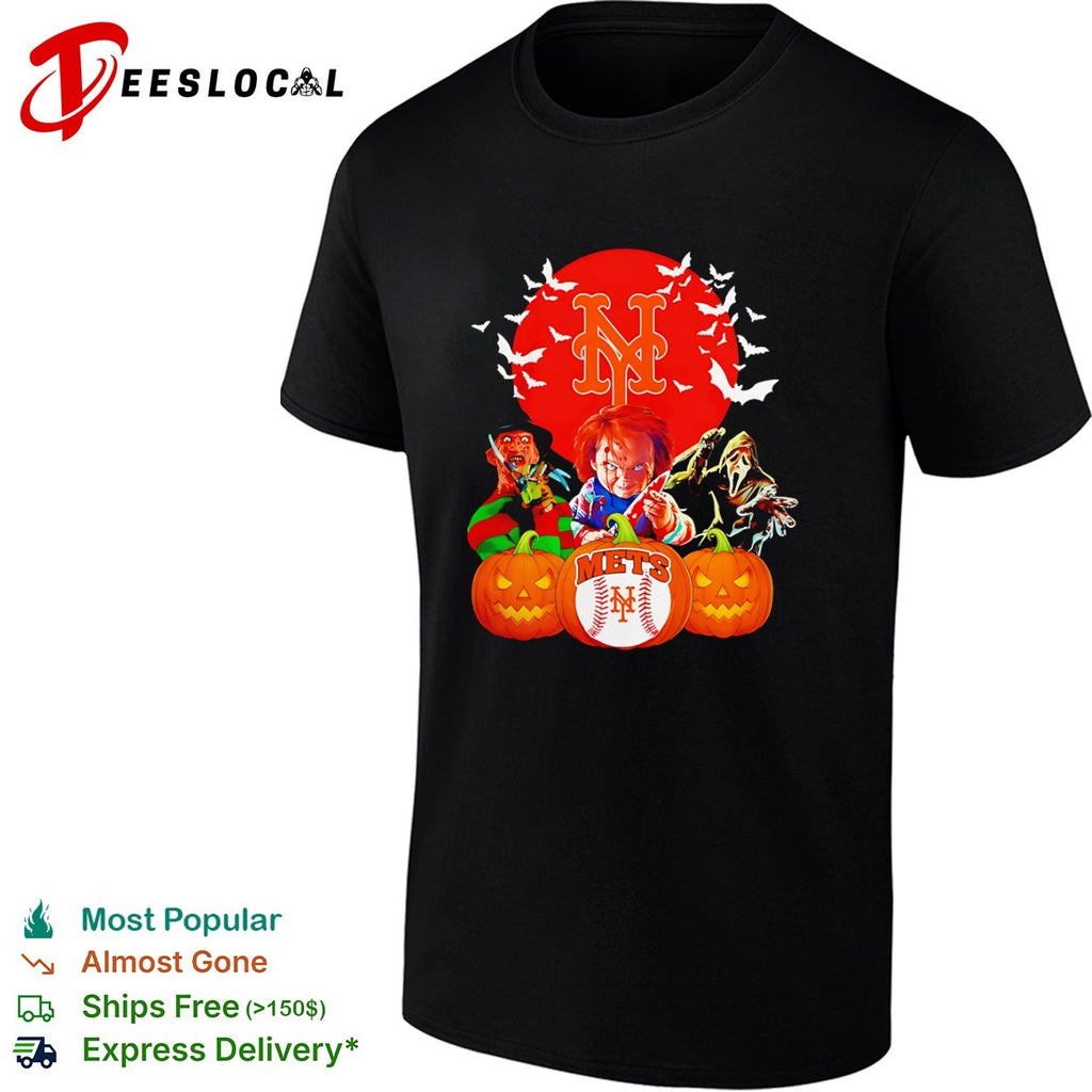 Freddy Krueger Chucky and Ghostface New York Mets Halloween shirt