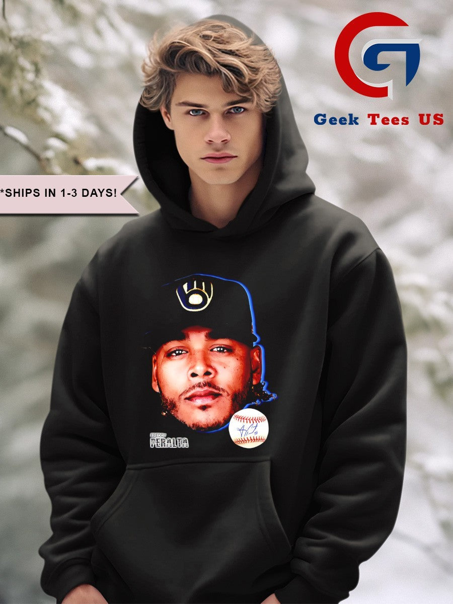 Freddy Peralta big head Milwaukee Brewers MLB 2025 shirt
