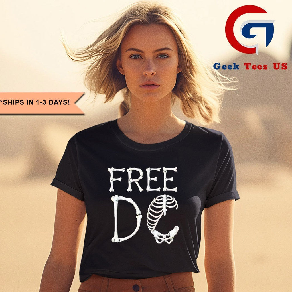 Free Dc skeleton Halloween T-shirt