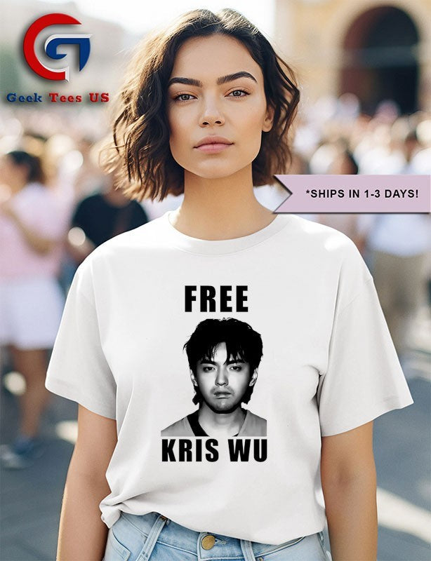 Free Kris Wu at Show Travis Scott shirt