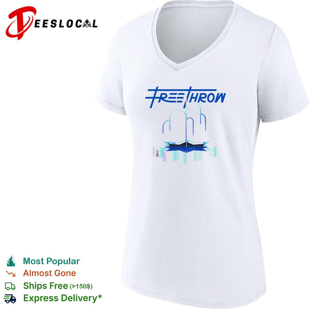 Free Throw band logo with abstract three tiered fountain graphic shirt