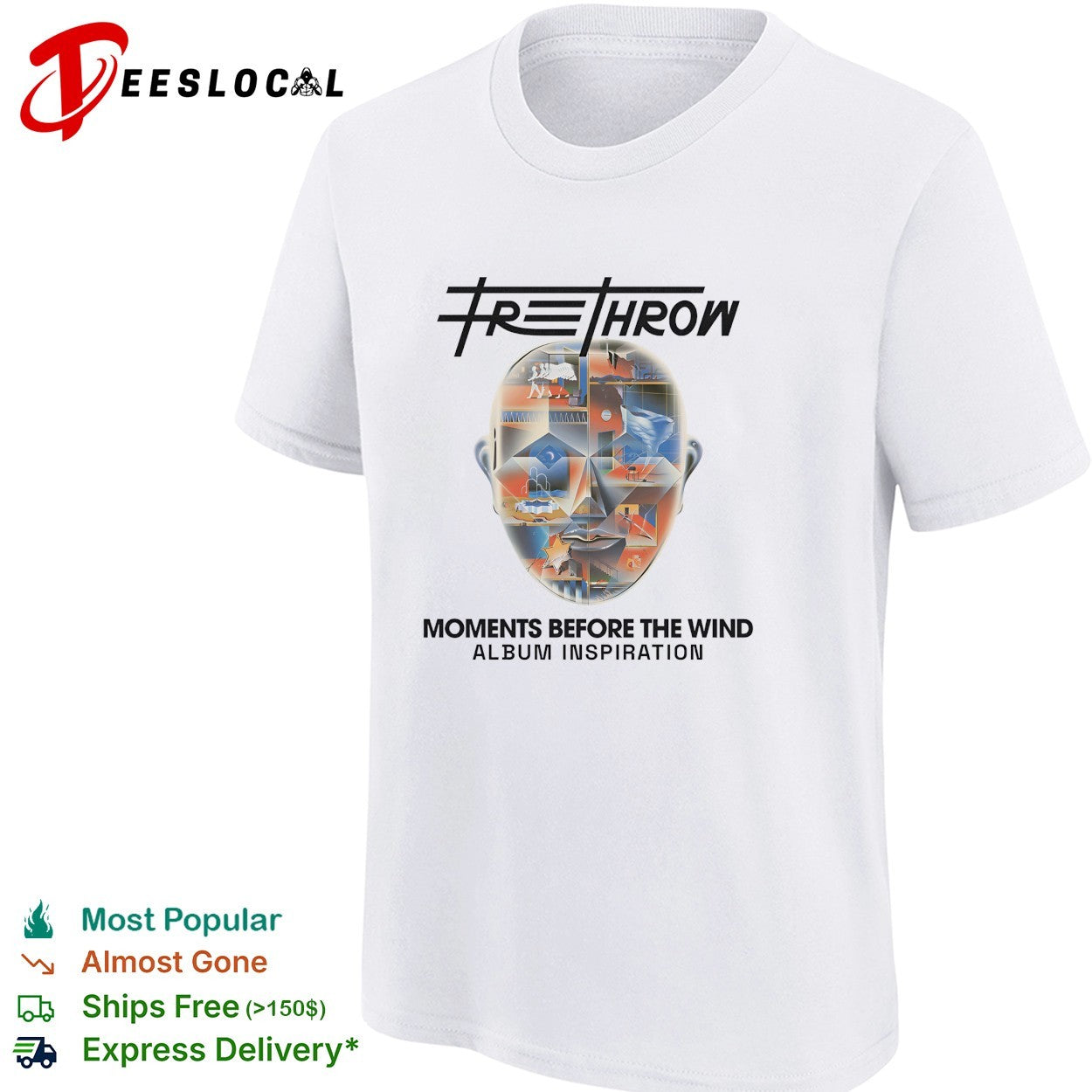 Free Throw moments before the wind album inspiration split face collage shirt