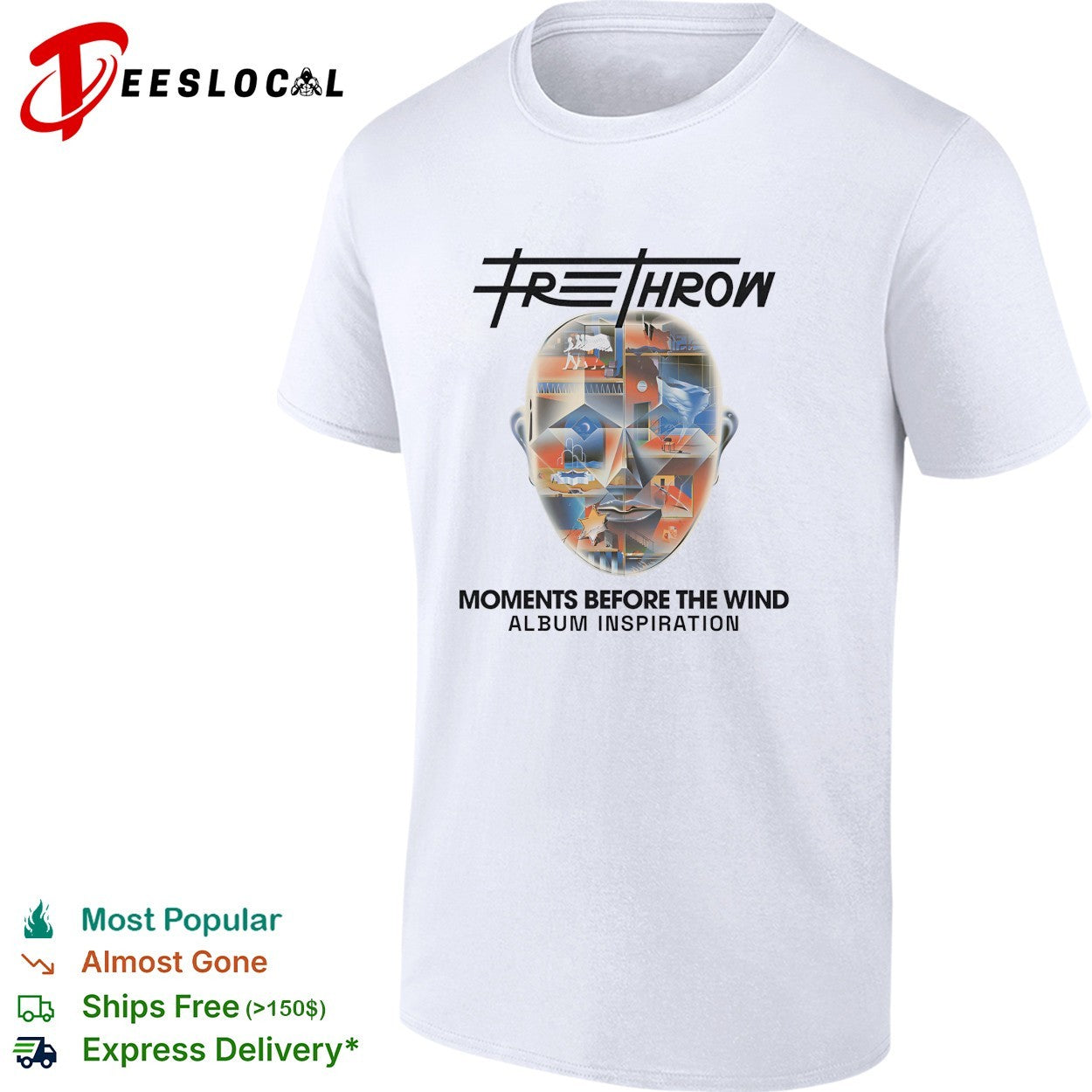 Free Throw moments before the wind album inspiration split face collage shirt