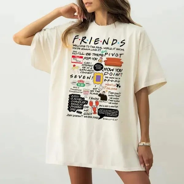 Friends Quotes Shirt, Friends Quotes Tv Show Characters Shirts, Friend Seriies Shirt, How You Doin, Coffee Lover Gift, Unisex Shirt, Casual Clothing