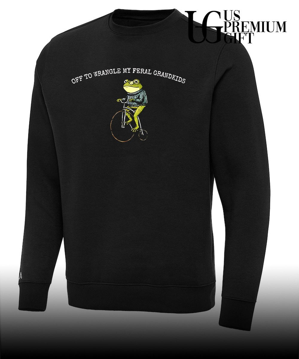 Frog off to wrangle my feral grandkids shirt