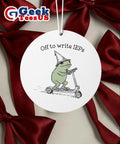 Frog off to write IEPs Ornament