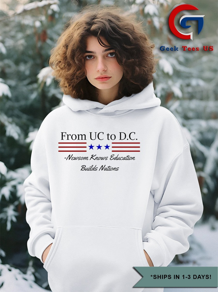From UC to D.C Gavin Newsom knows education Builds Nations shirt