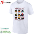 Fruits of the spirit black cats holding fruit Galatians 5 22 23 bible verse shirt