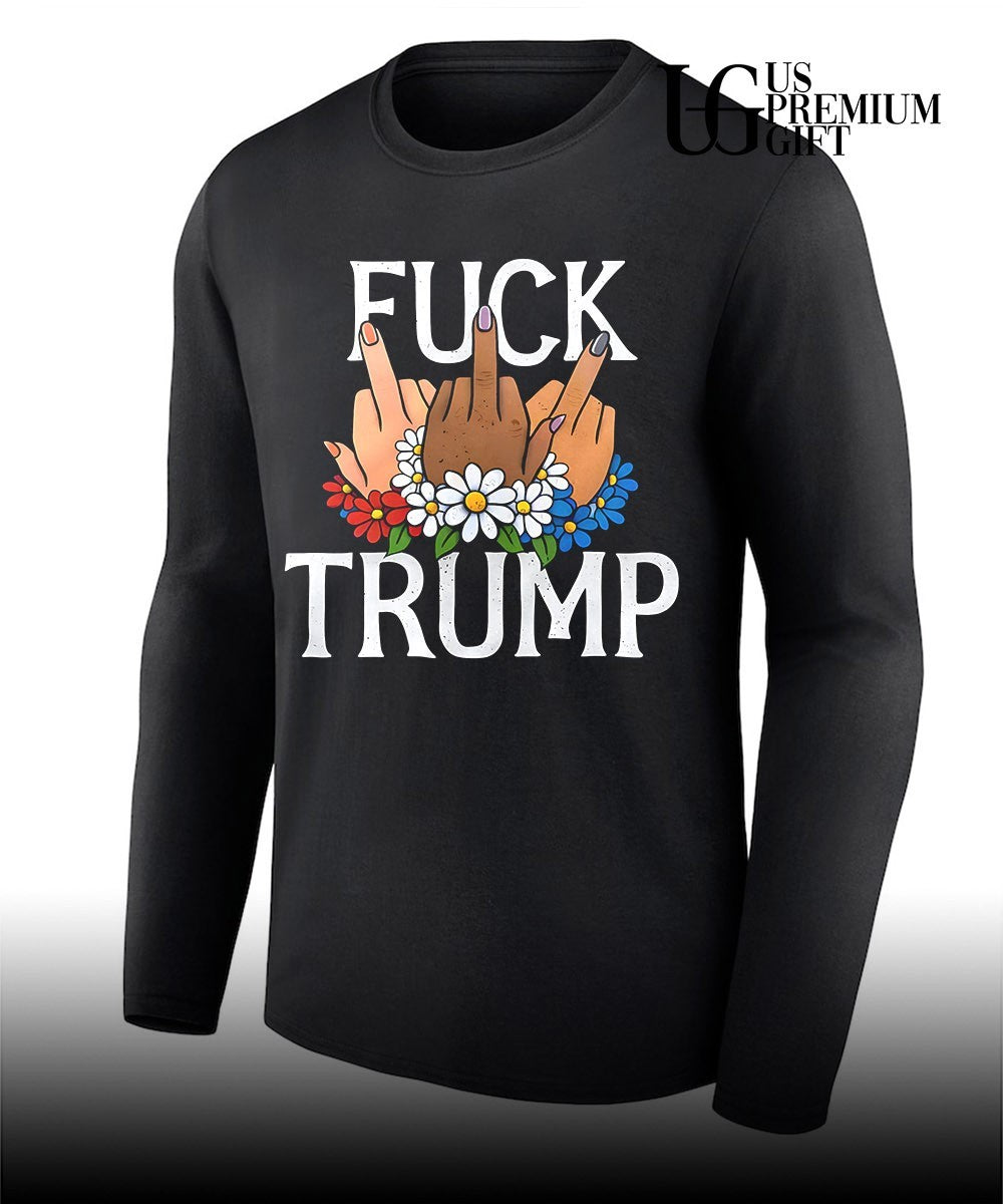 Fuck Trump middle finger shirt