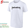 Funny metal Helvetica font shirt