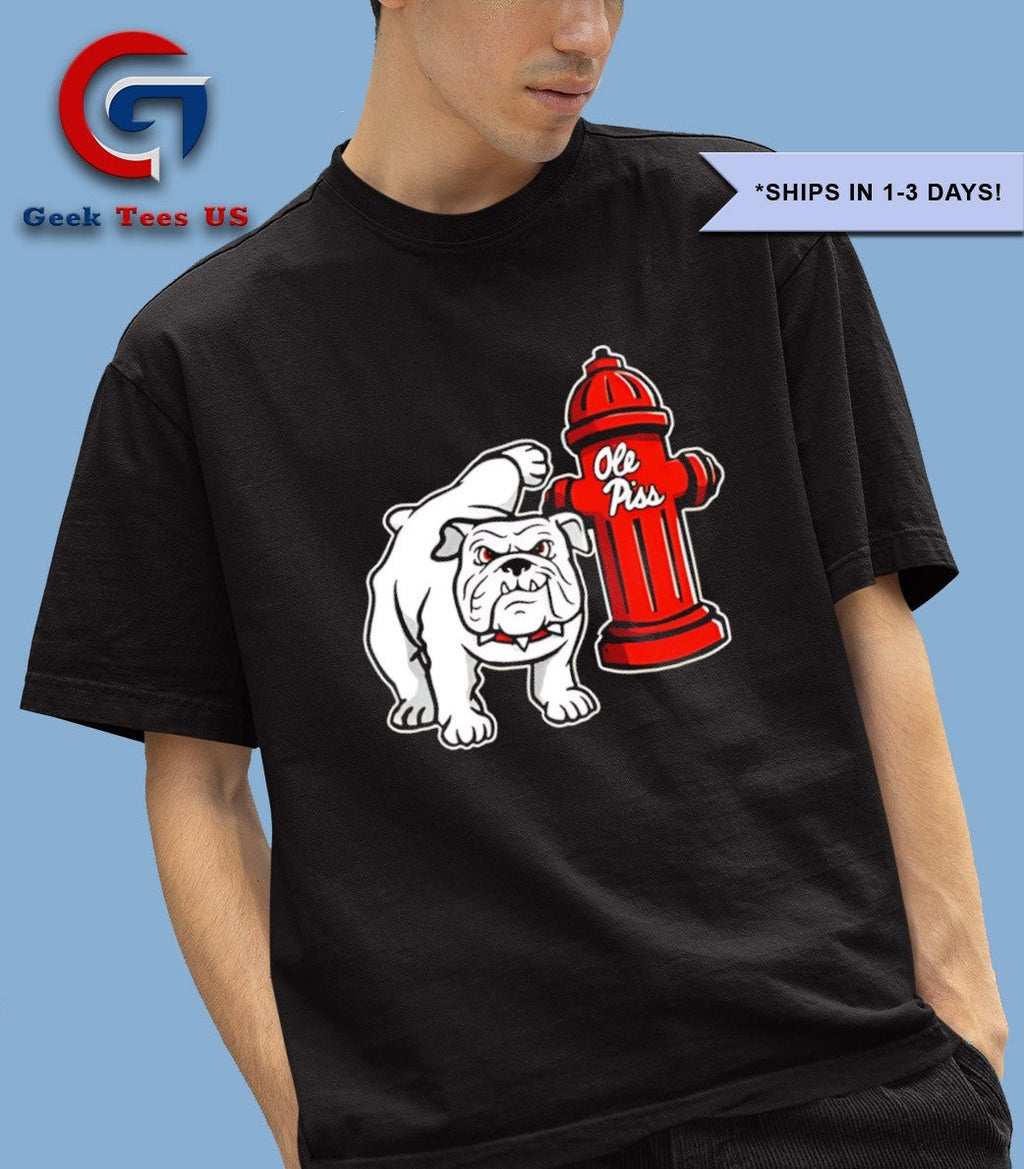 GA Hydrant Flushed Ole piss right down The Drain Bulldogs vs Ole Miss shirt