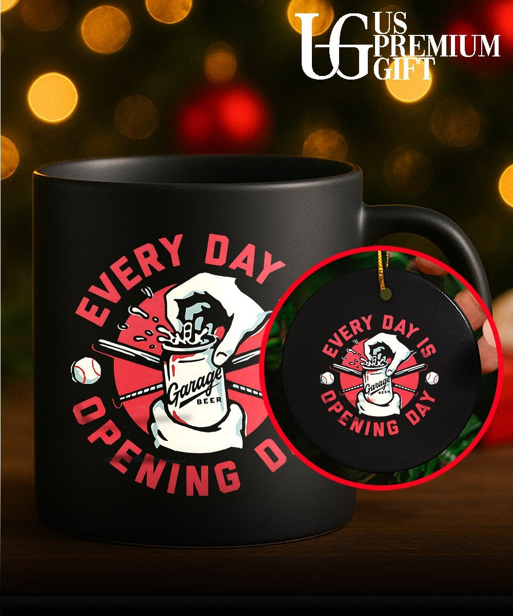 Garage beer every day is opening day circle baseball shirt