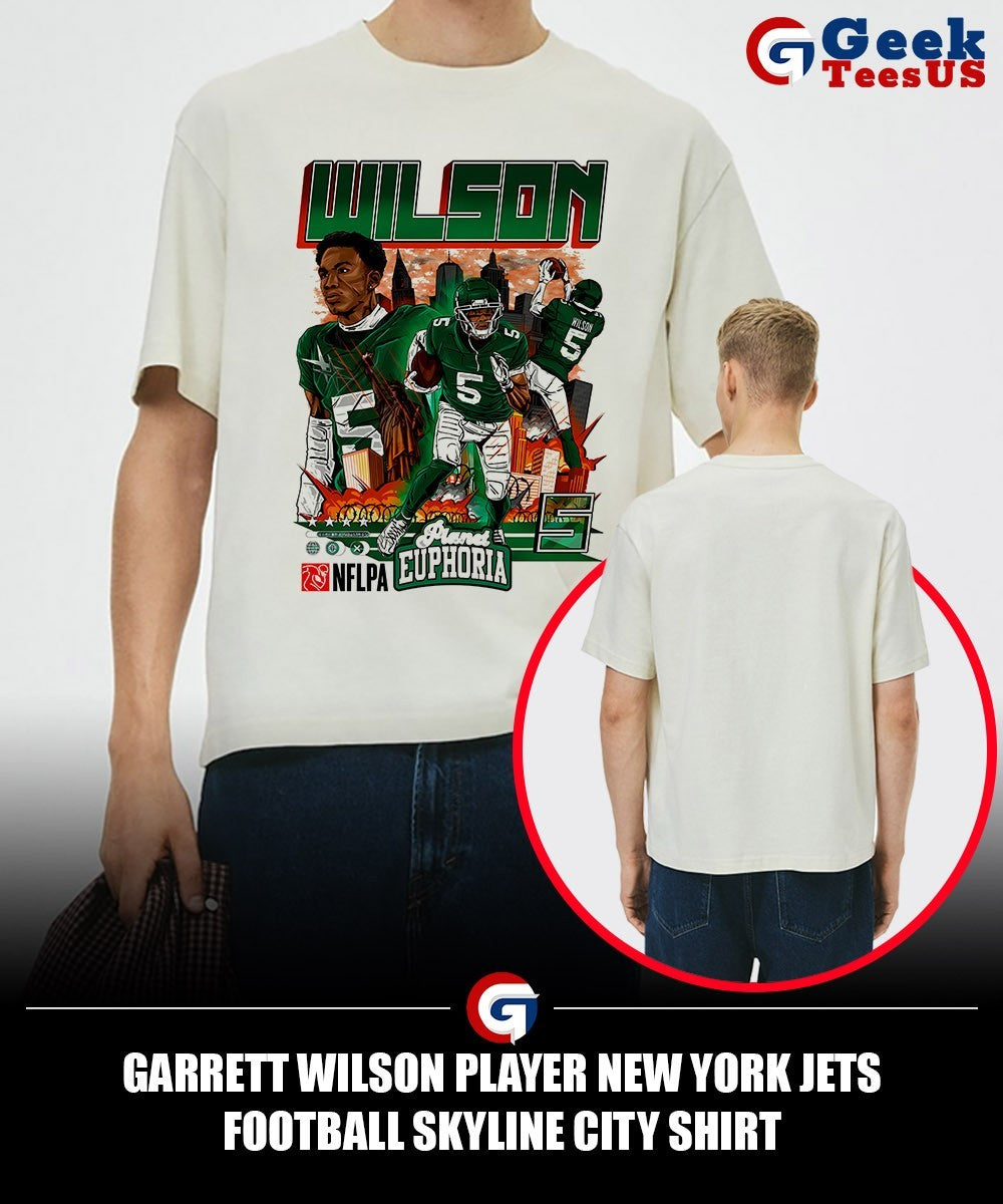 Garrett Wilson player New York Jets football Skyline City shirt