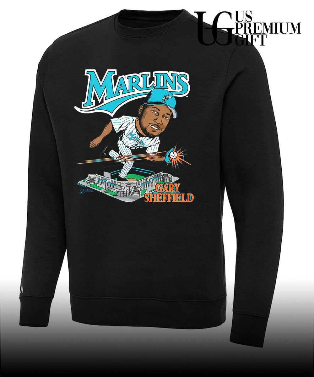 Gary Sheffield Miami Marlins baseball Florida Gary Sheffield caricature signature shirt