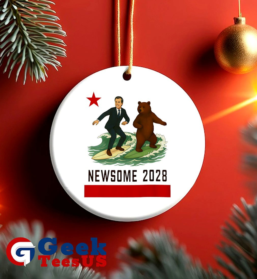Gavin Newsom 2028 Election Surfing California flag Bear shirt