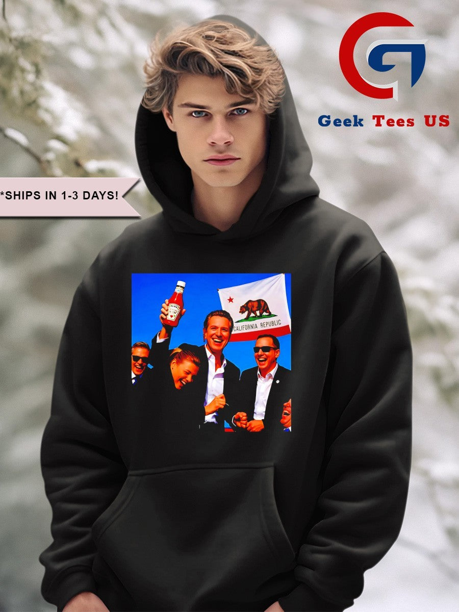 Gavin Newsom Trump fight fight meme shirt