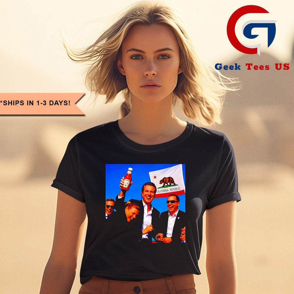 Gavin Newsom Trump fight fight meme shirt