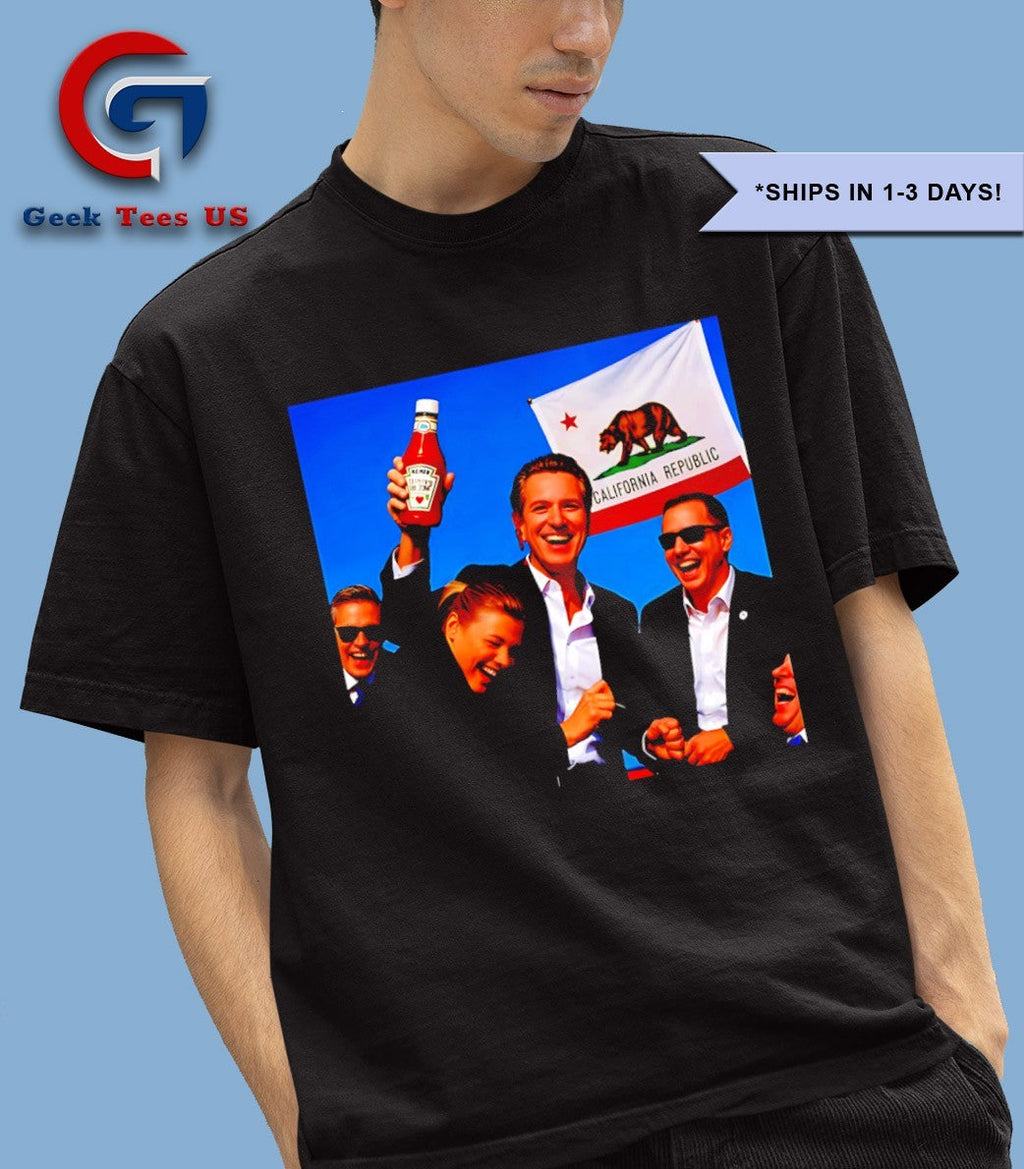 Gavin Newsom Trump fight fight meme shirt