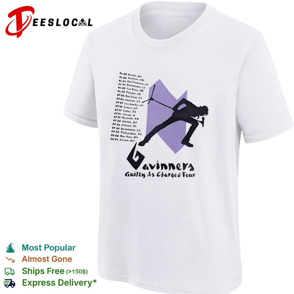 Gavinner’s Guilty as Charged Tour Concert Dates shirt