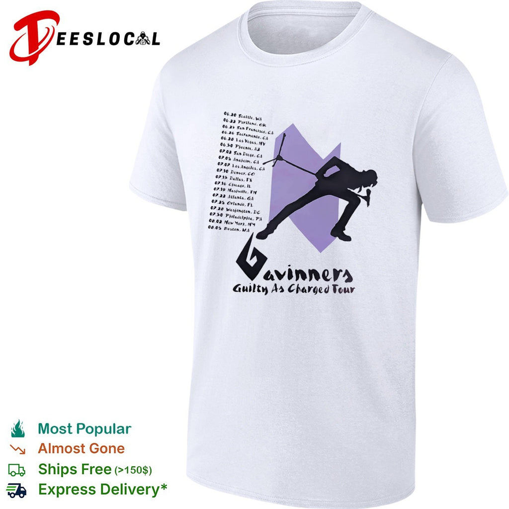 Gavinner’s Guilty as Charged Tour Concert Dates shirt