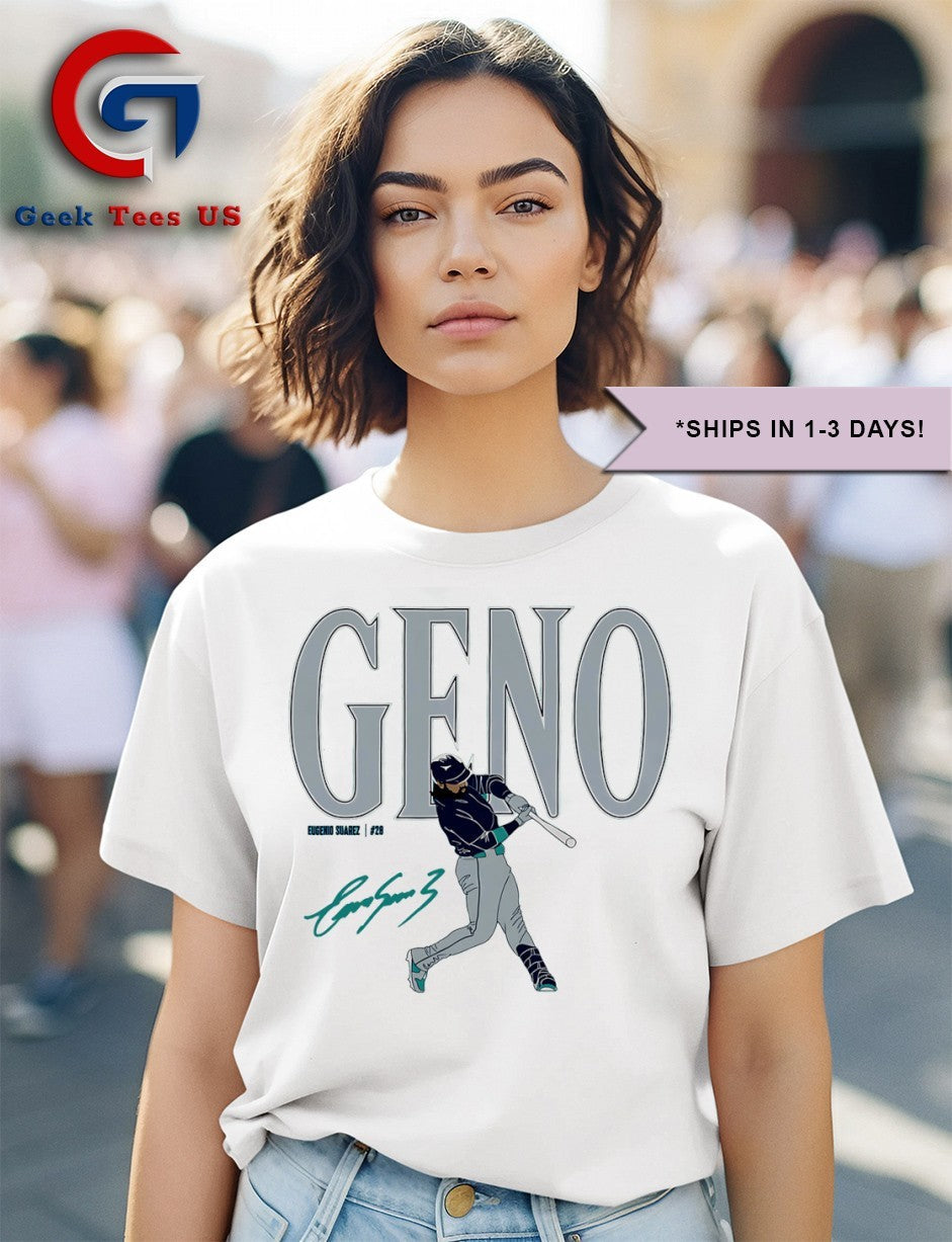Geno Eugenio Suarez Seattle Mariners MLB 2025 baseball signature shirt