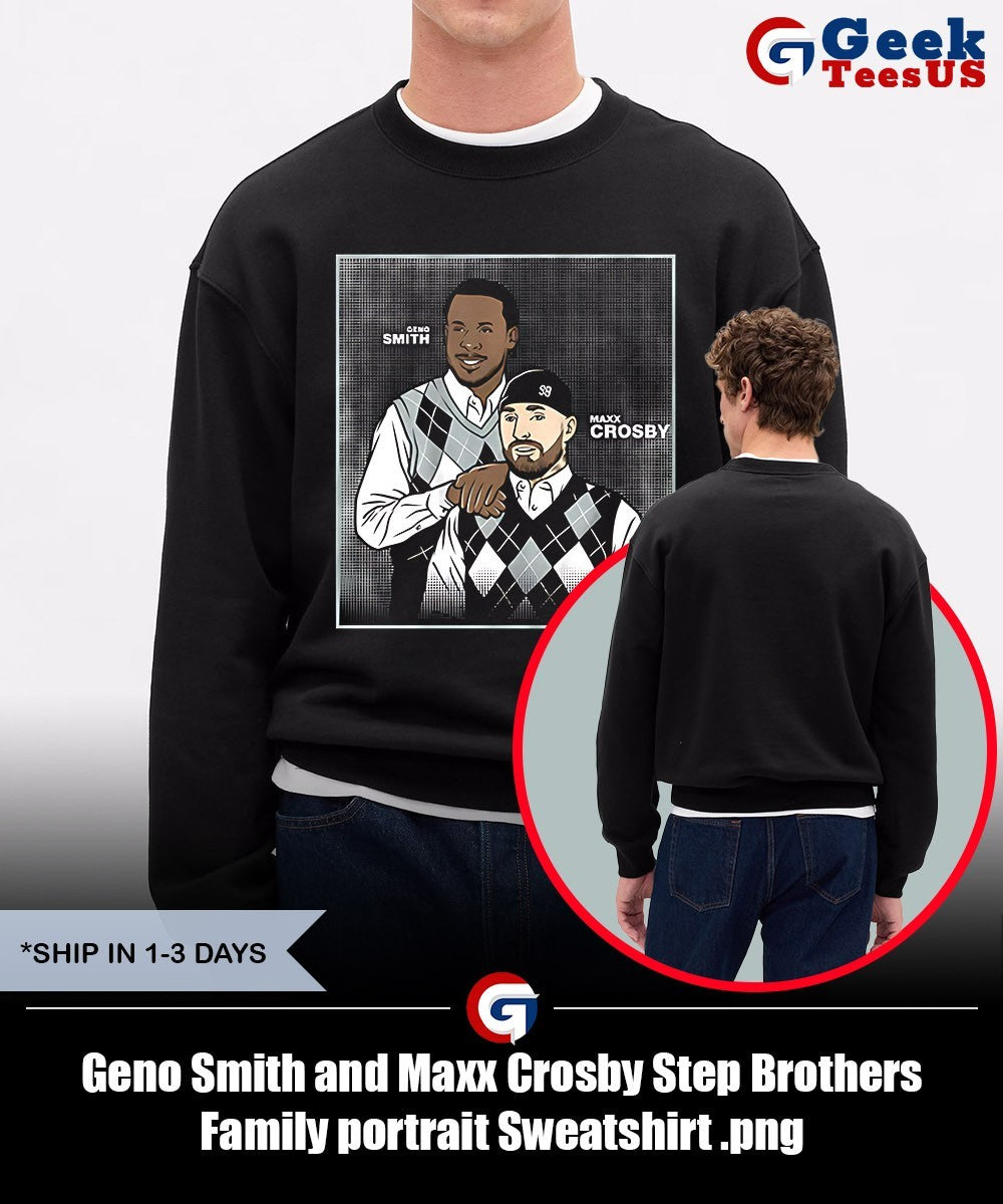 Geno Smith and Maxx Crosby Step Brothers Family portrait shirt