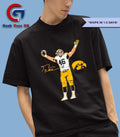 George Kittle Iowa Hawkeyes football Superstar pose signature shirt