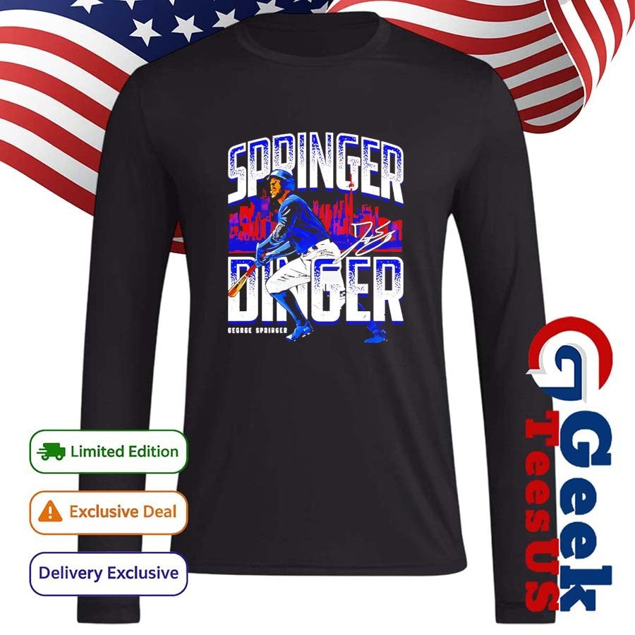 George Springer Toronto Blue Jays MLB Springer Dinger skyline signature shirt