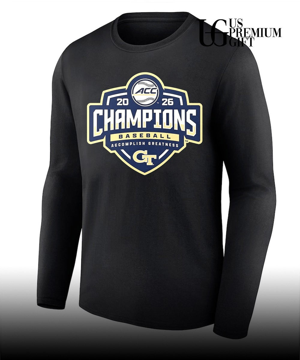Georgia Tech Yellow Jackets Accomplish Greatness Champions ACC Baseball 2026 shirt
